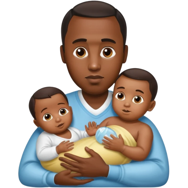 Sean “Diddy” Combs with baby oil and a very small infant emoji