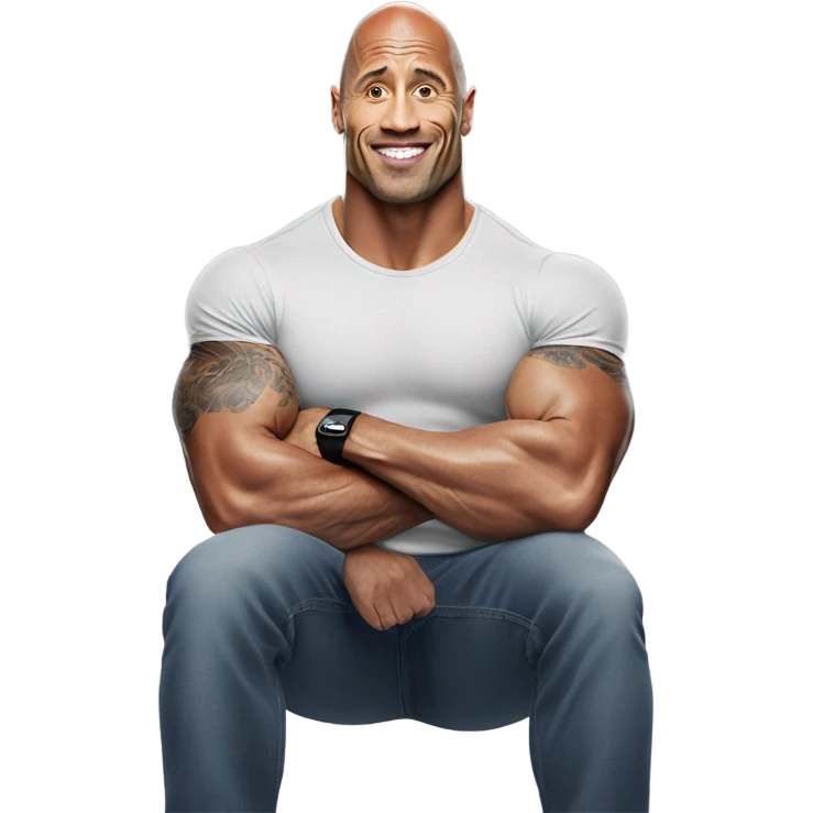 Dwayne the rock Johnson with adidas emoji