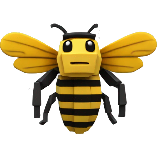 minecraft bee in 3d emoji