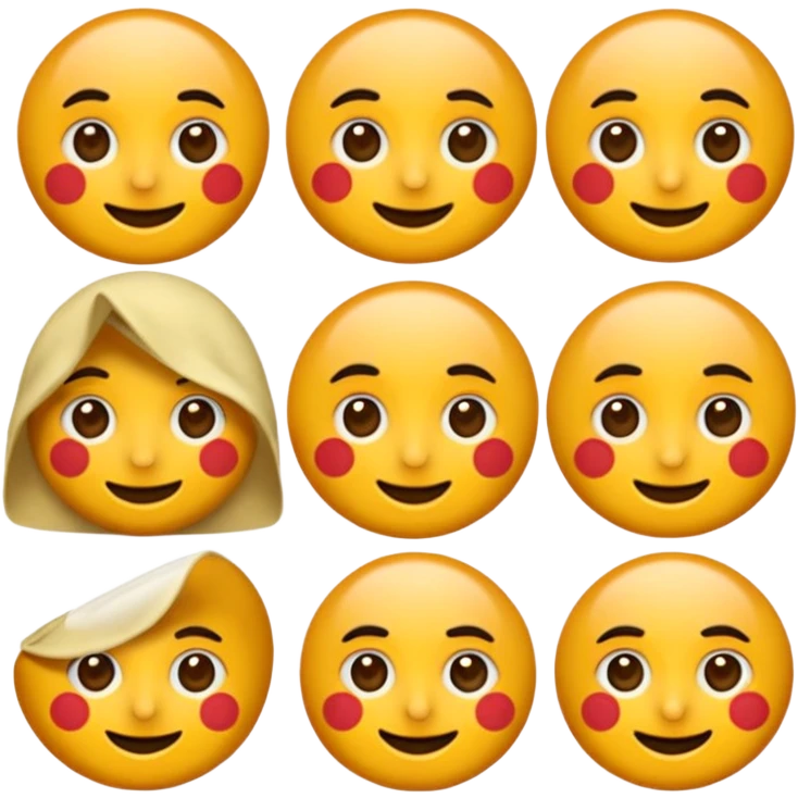 آزمونی  یک پسر که موهای مسکی با چشمانی مشکی emoji