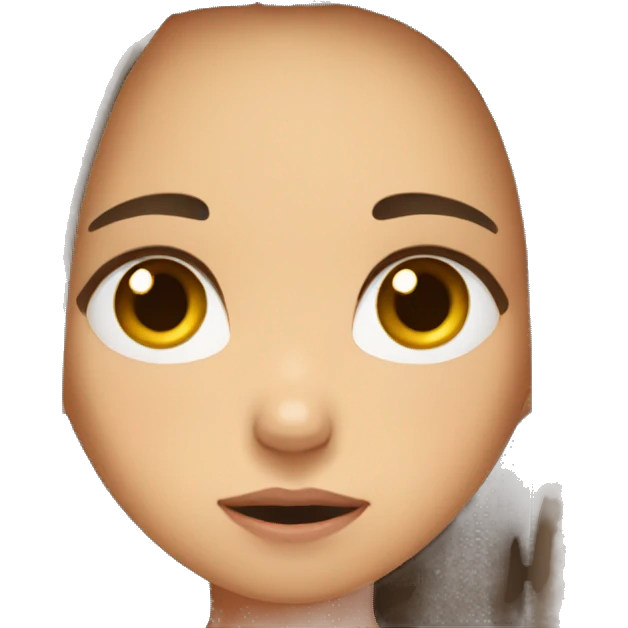 Girl begging please brown hair sad emoji