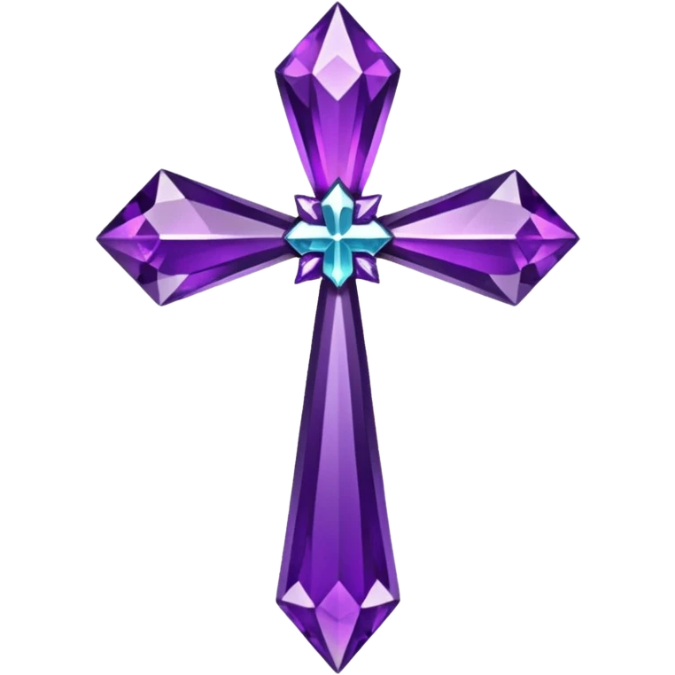 Gothic purple diamond cross emoji
