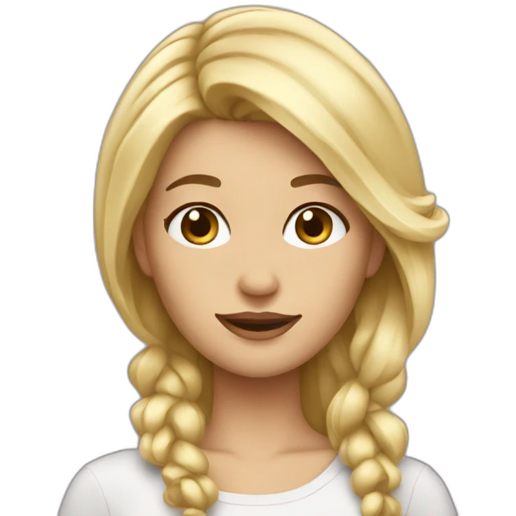 emeline blond haired emoji