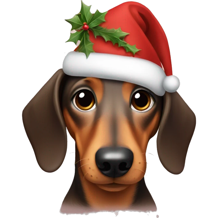 Christmas Dachshund emoji