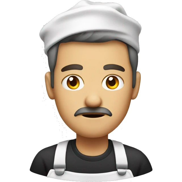 a frowning barista emoji