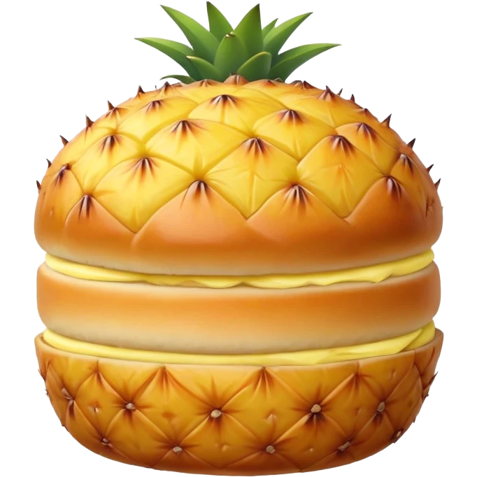 Chinese pineapple bun (Bo Lo Bao) with crusty top emoji