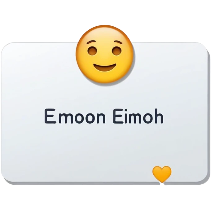 text name on card emoji