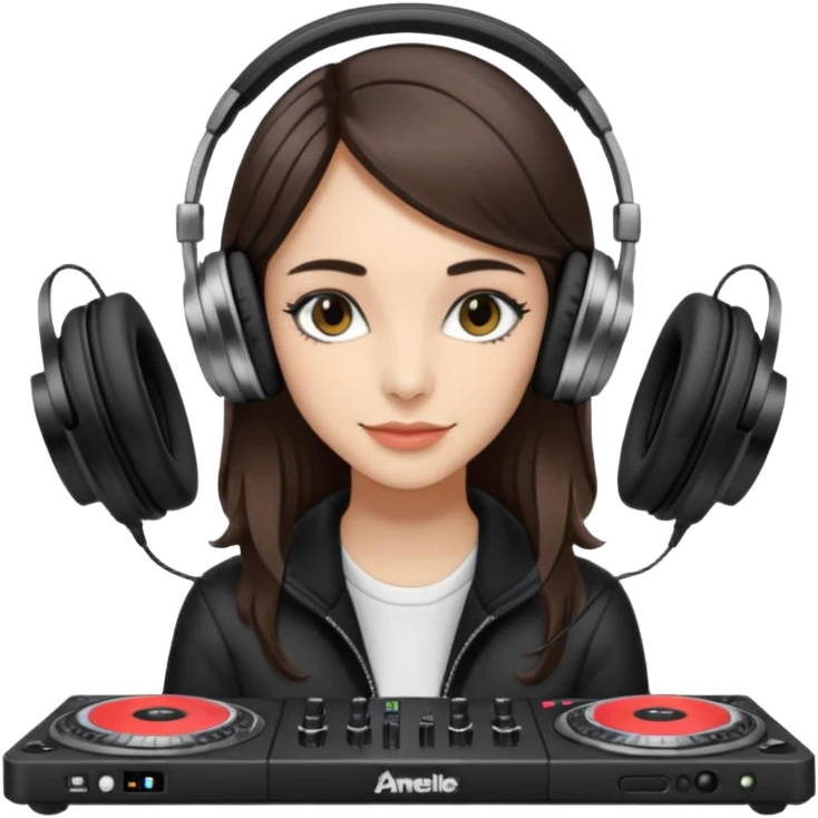 Amelie Lens with DJ table emoji