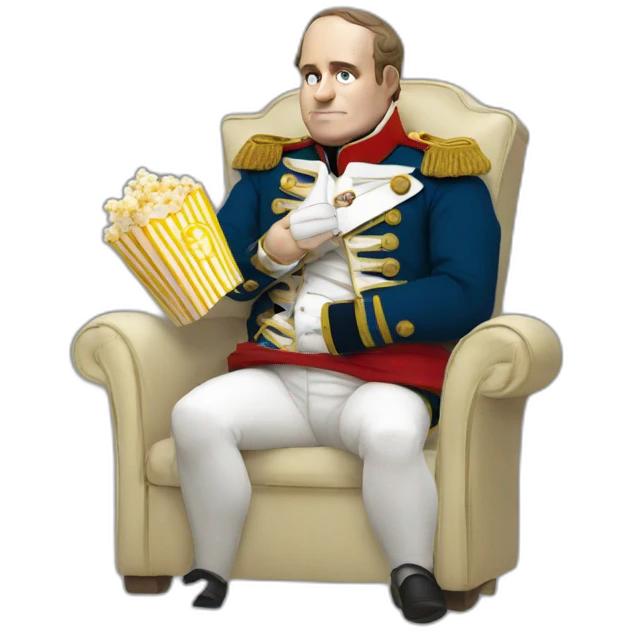 Napoleon eating popcorn emoji