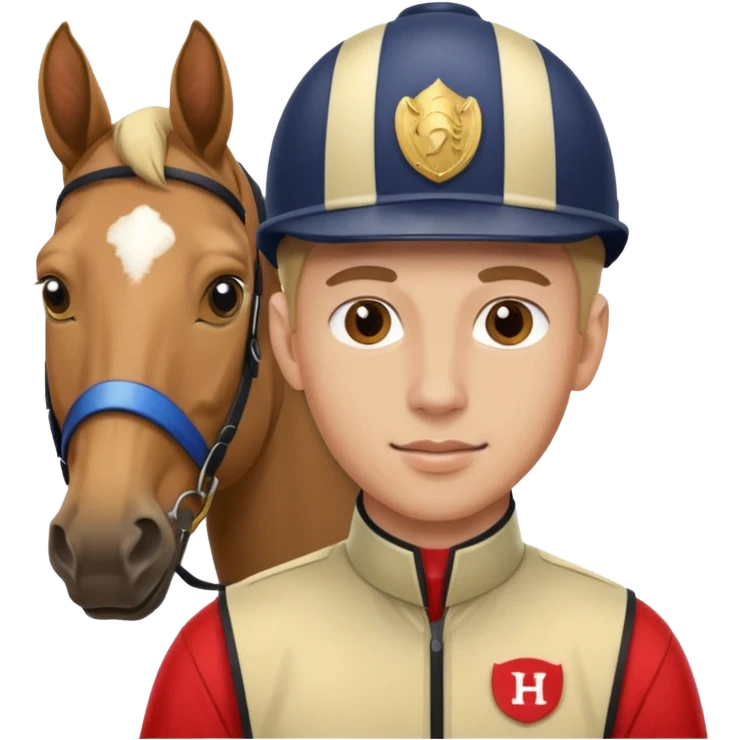 horse jockey man face emoji