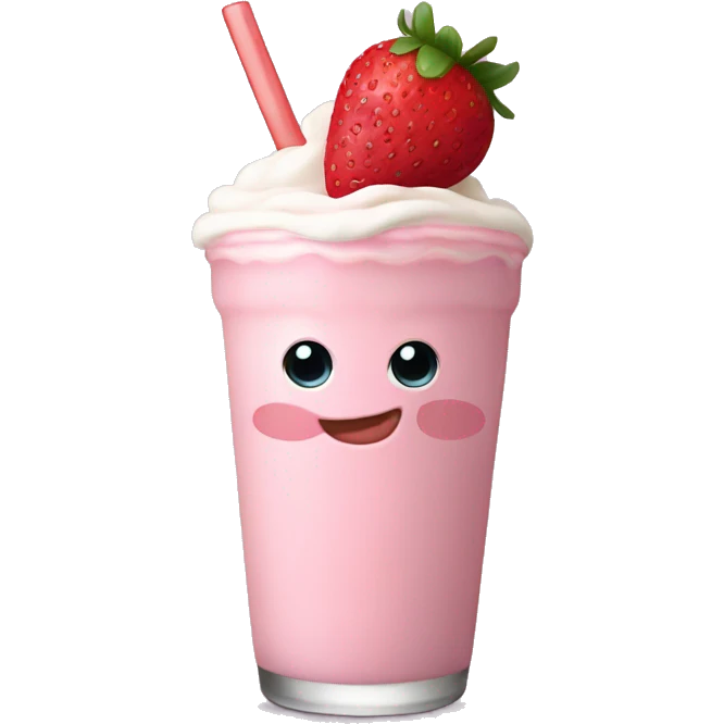 Strawberry milkshake  emoji