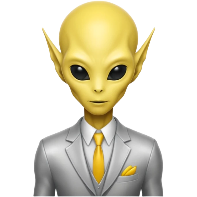 alien with yellow skin, Half body. emoji