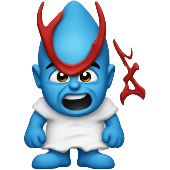 Satan smurf emoji
