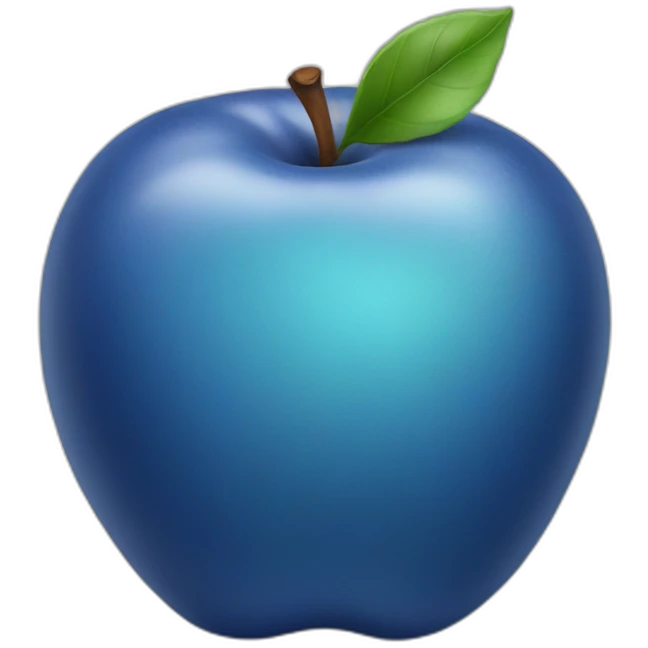 Blue apple emoji