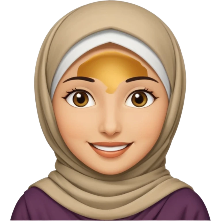 Tête jolie femme emoji arabe Réal emoji