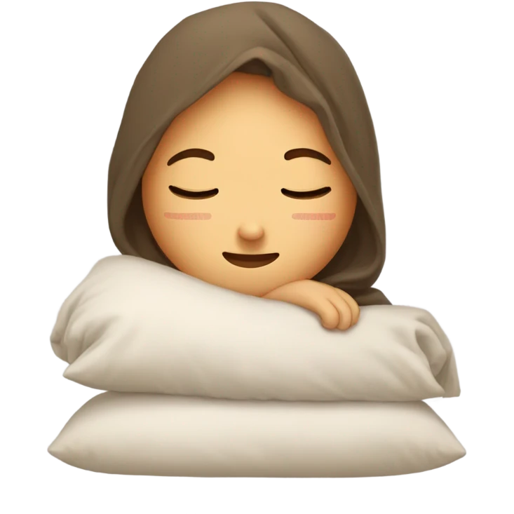 Girl tucked into bed emoji
