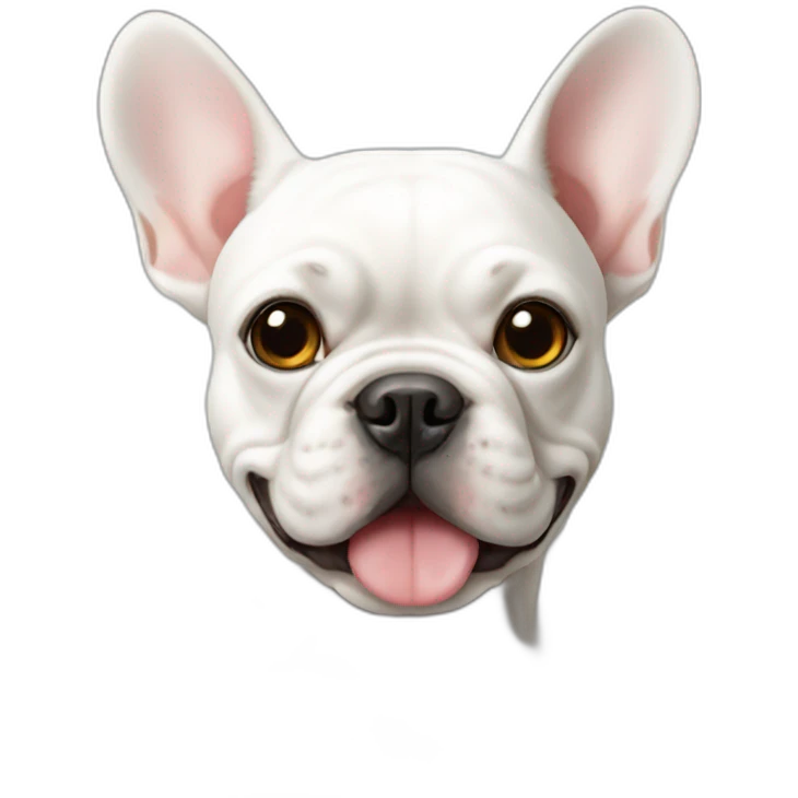 white french bulldog emoji