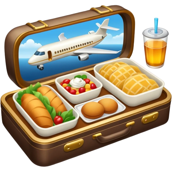 luxury plane food emoji