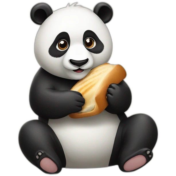 panda eating sanduich emoji