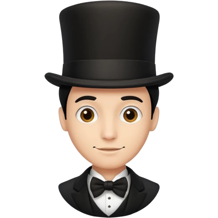 Make a man with a black top hat emoji