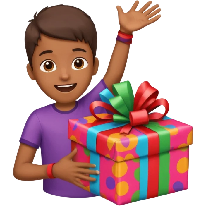 Kid shaking wrapped present






























 emoji