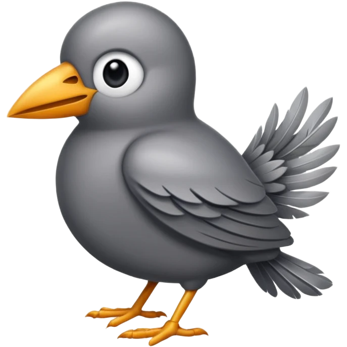 bird in grey different style  emoji