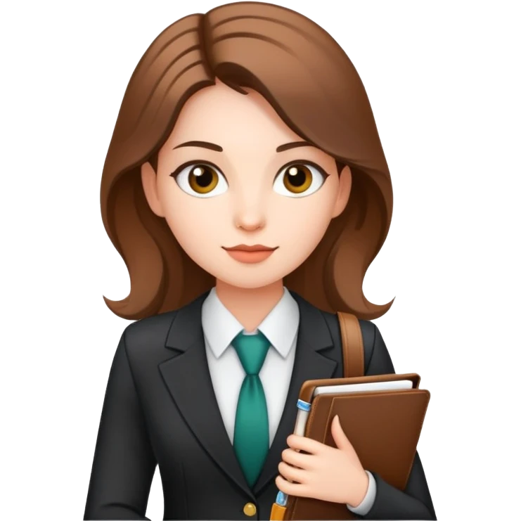 Девушка козерог, офис, деловая, с ежедневником  emoji