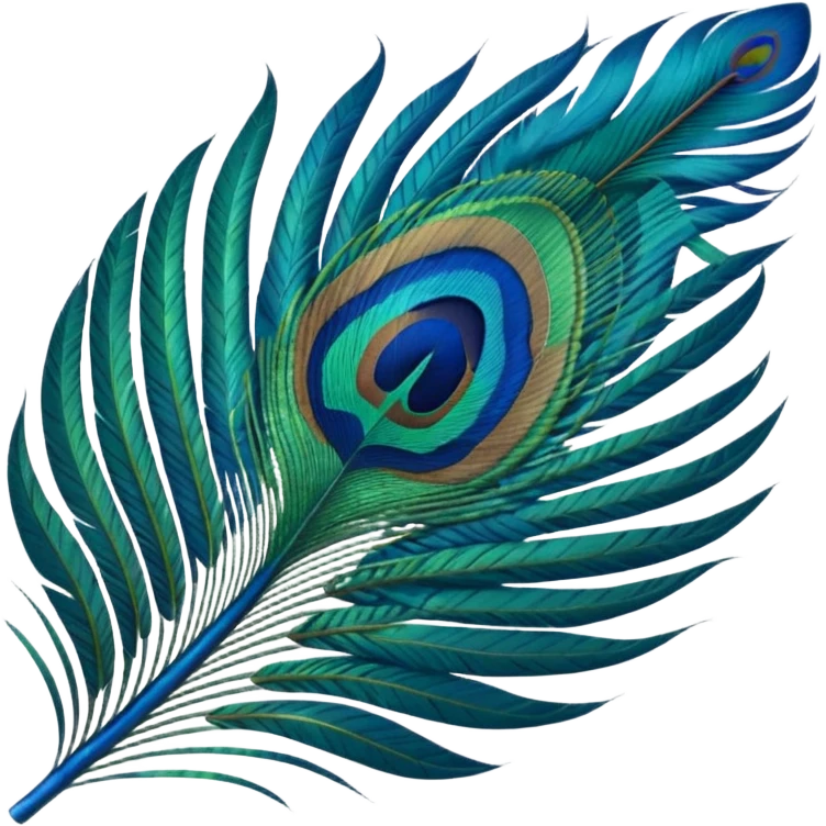 Peacock feather emoji