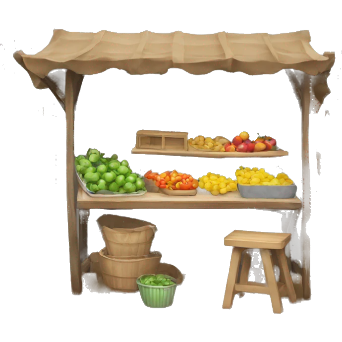 empty market stall emoji