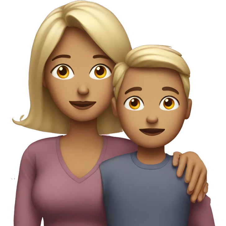 Mom with boy emoji