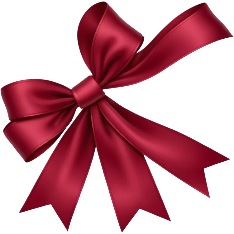 burgundy red ribbon emoji