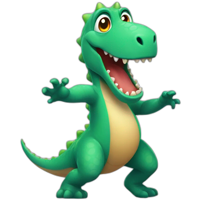 dancing dino emoji