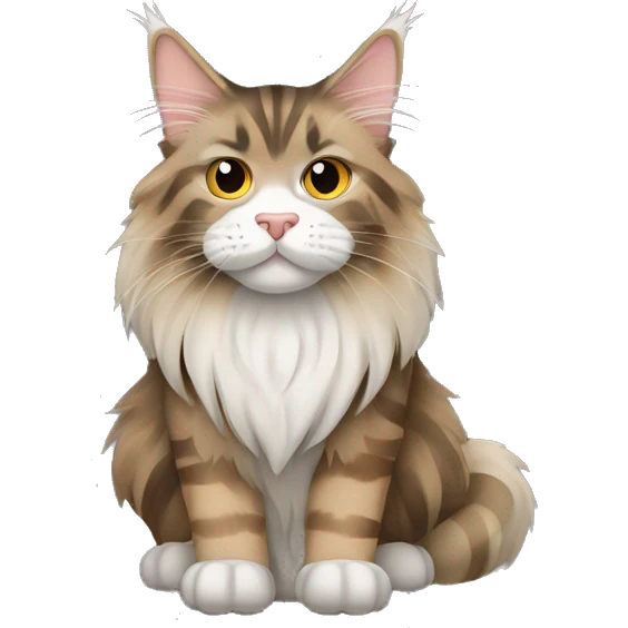 maine coon in flue colors emoji