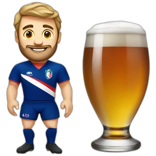 Rugbymen France Beer emoji