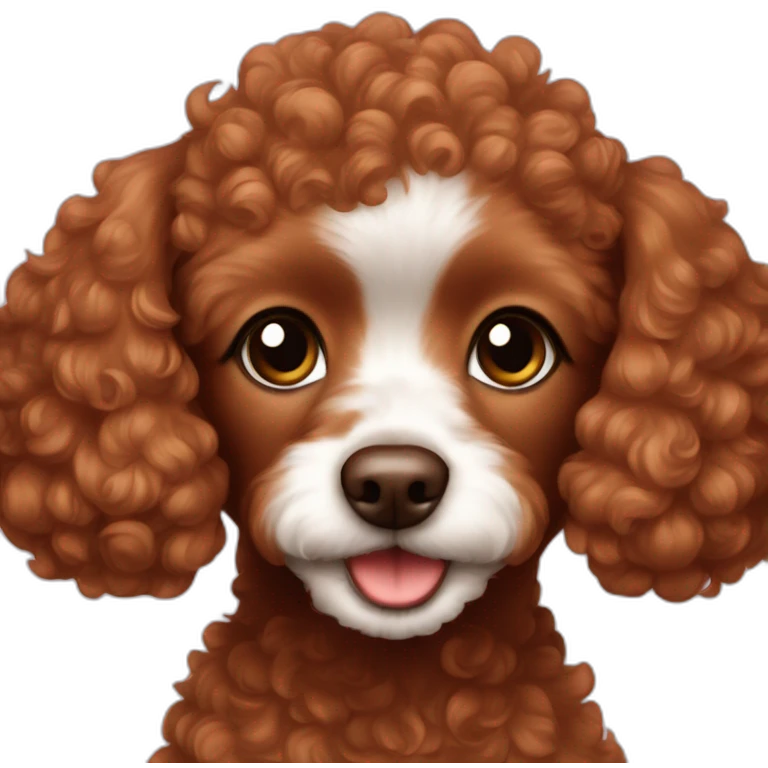 red brown toy poodle girl emoji