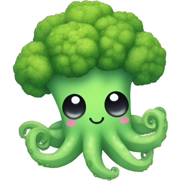 Kawaii broccoli octopus emoji