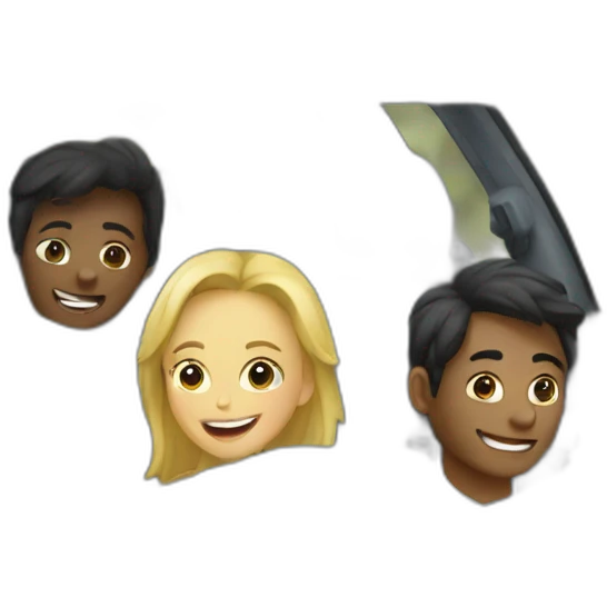 people in car emoji