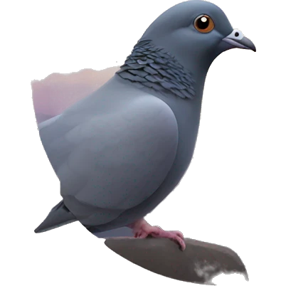 pigeon sunrise emoji