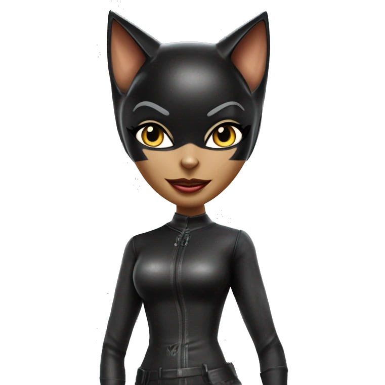 Realistic Cat Woman from Batman tv show, plastic dream house food truck  emoji