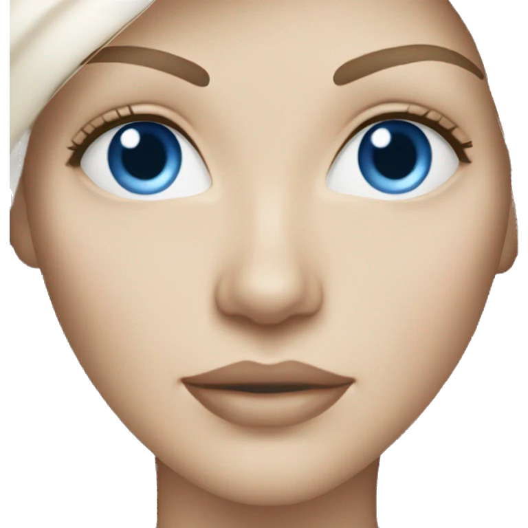 "blue eyes" "white hair" "woman" "light skin" "aha" emoji