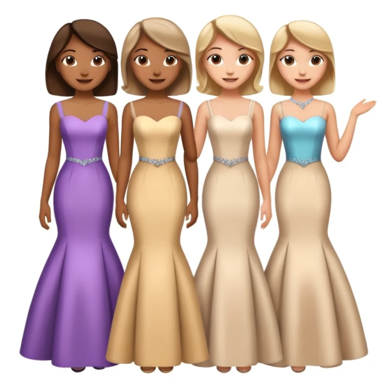 girls in a prom emoji