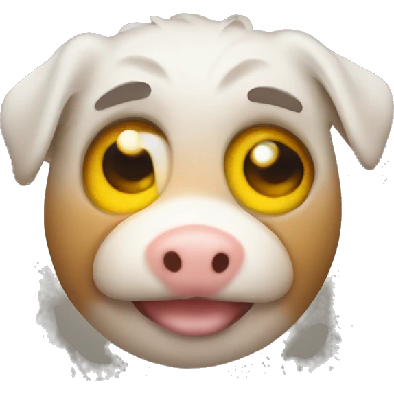 porco espinho com olhos brilhantes e fofo emoji