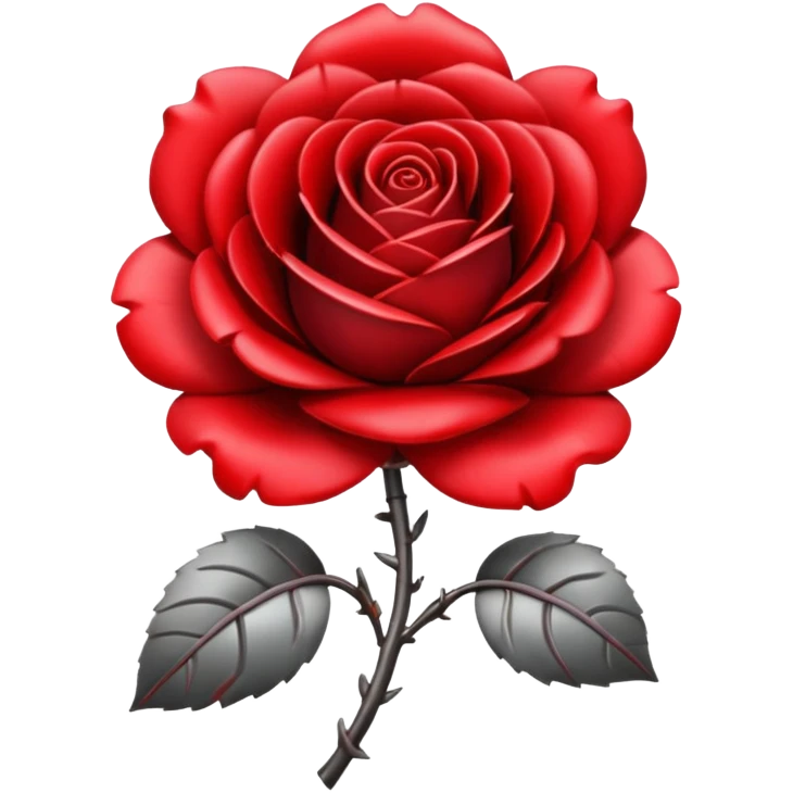 metalrose, without green leaves, just flower emoji