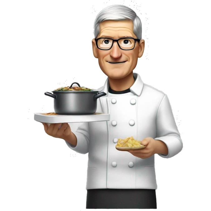 tim cook, coooking emoji