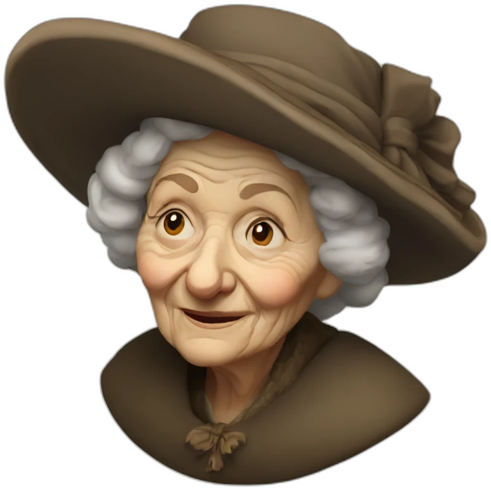 rembrandt old lady emoji