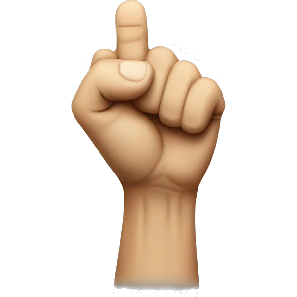 raised fist with eyes on top emoji