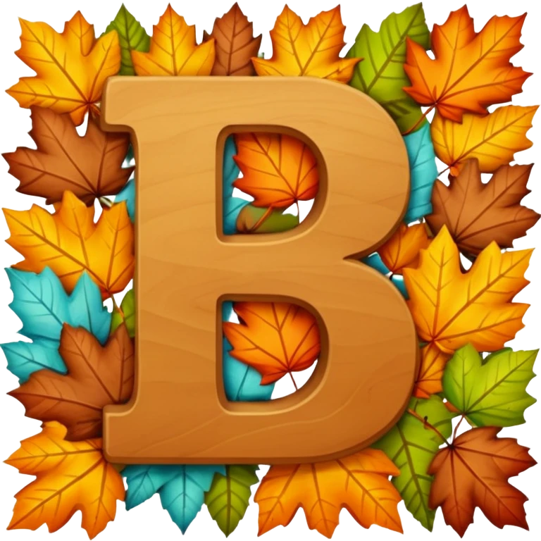 the letter in the leaves emoji