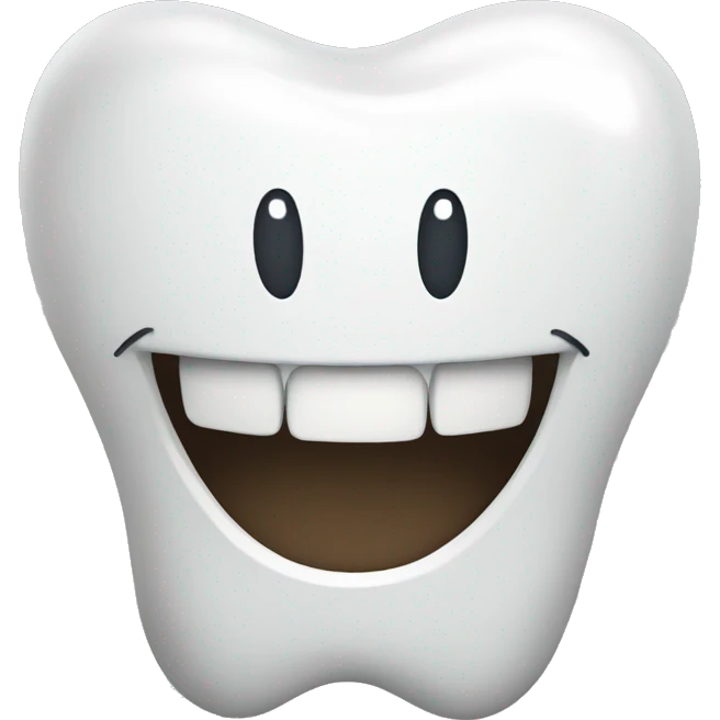 Smiling tooth emoji