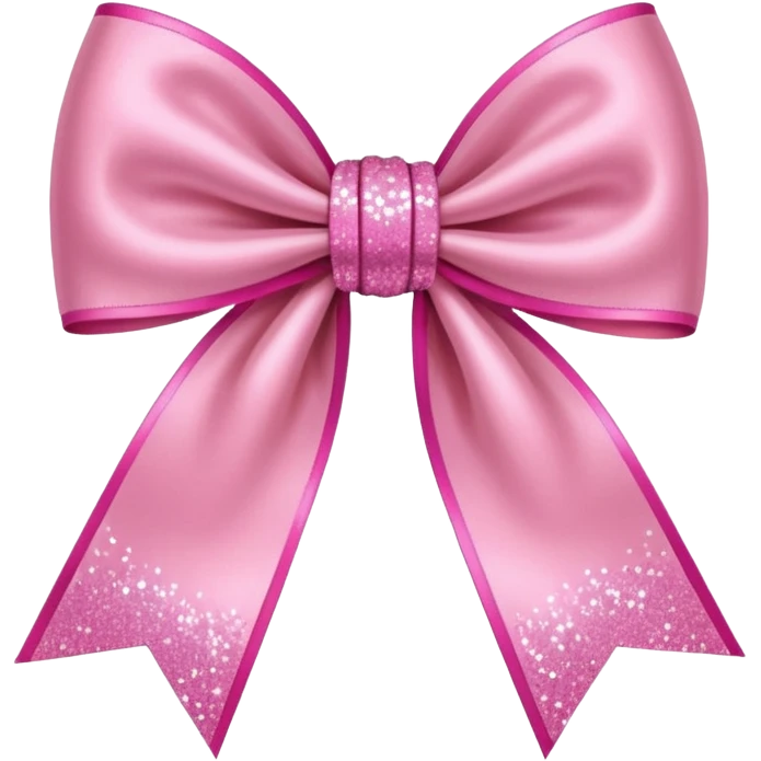 pink sparkling bow emoji