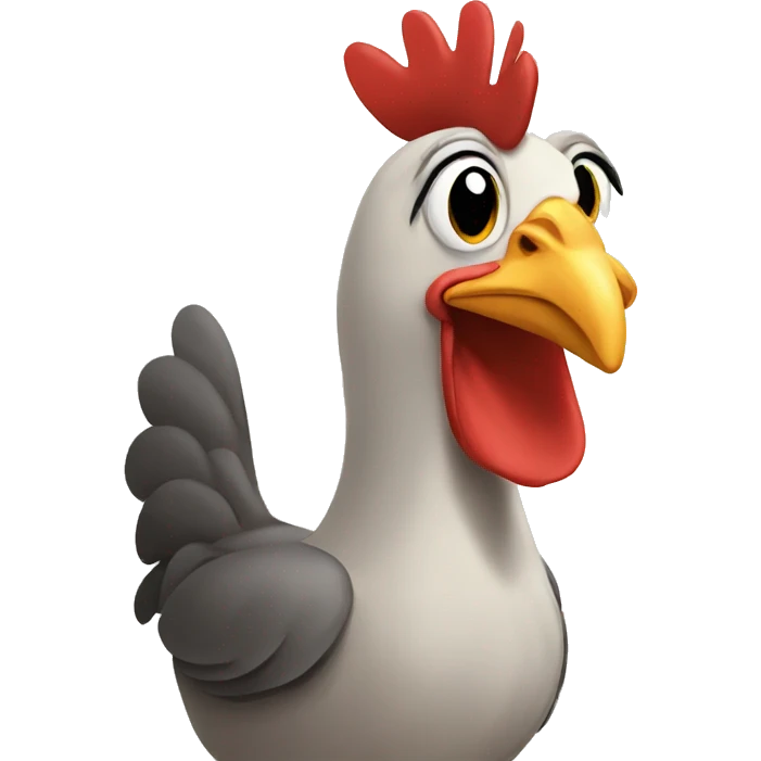 Chicken whit donkey emoji